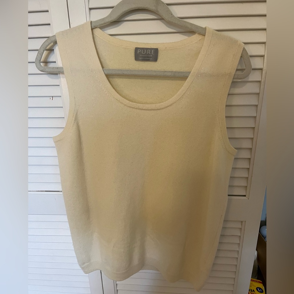 Cream 100% Cashmere Sweater Vest